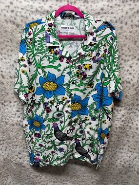 ROBERTO LUGO FLORAL BUTTON UP